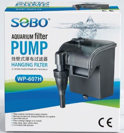 SOBO WP-607H Aquarium Hang-On Filter 12W